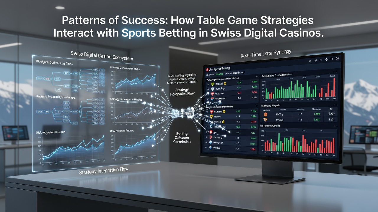 Data visualization of player strategy crossover between table games and sports betting in Swiss casinos